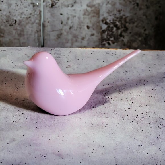 Mid Century Modern Modwing Bird Figurine 3d Resin Eames 60s PINK Medium - Picture 1 of 4
